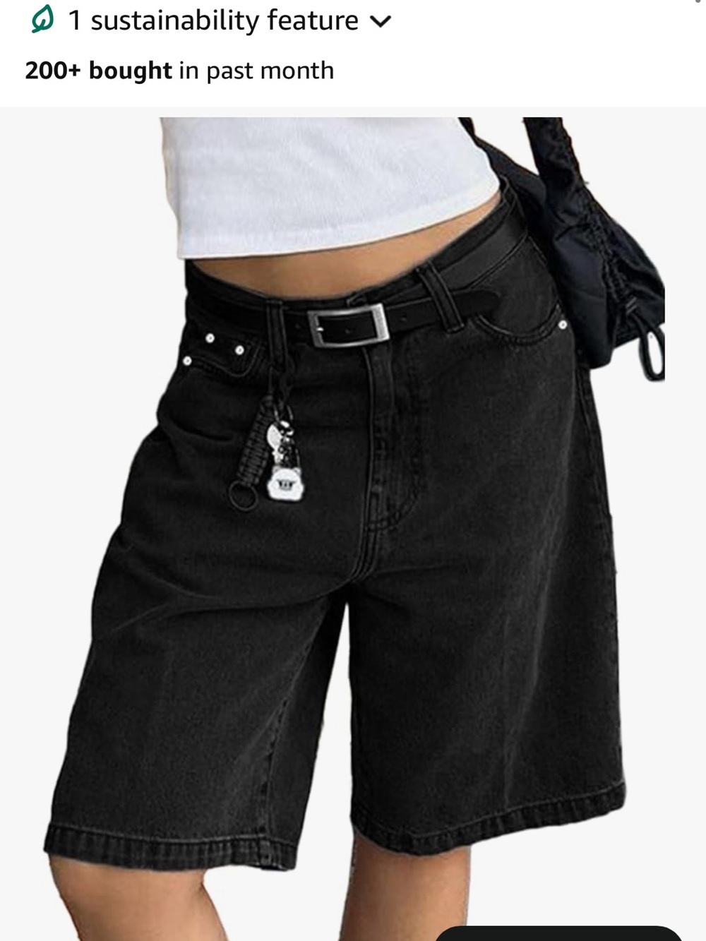 High-Waist Black Jorts